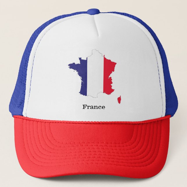 Casquette Drapeau de la France sur un design de souvenir de  (Devant)