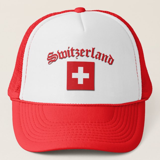 Casquette Drapeau de la Suisse (w/inscription) (Devant)