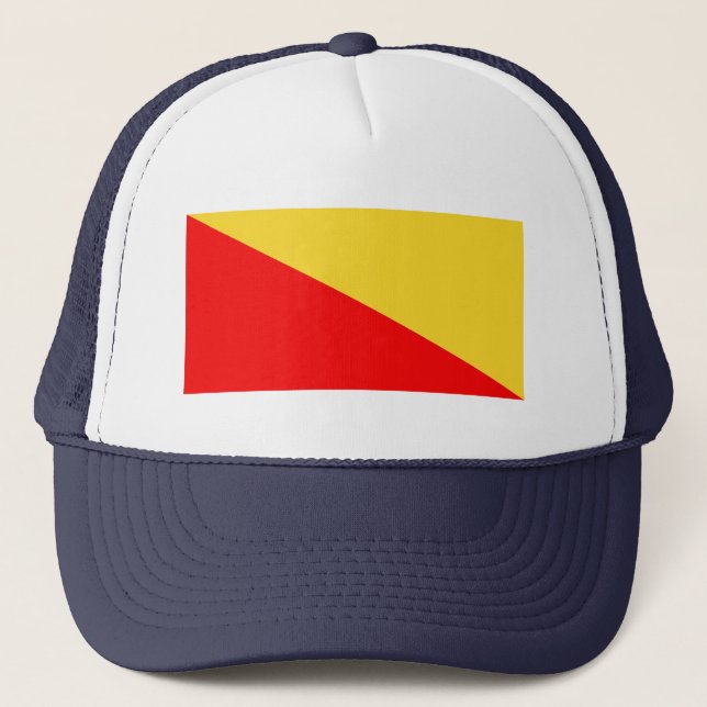 Casquette Drapeau de la ville de Palerme symbole de la Sicil (Devant)