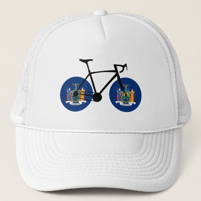 Casquette Drapeau de l'État de New York à vélo (Devant)