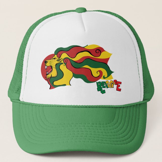 Casquette drapeau de lion de reggae de rasta (Devant)