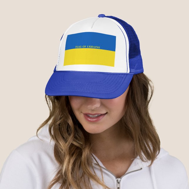 Casquette Drapeau de l'Ukraine (En situation)