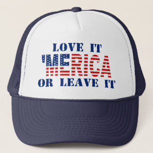 Casquette 'Drapeau de MERICA USA - aimez-le ou laissez-lui