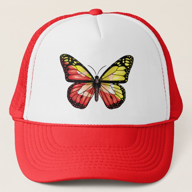 Casquette Drapeau de monarque à papillon de Sicile (Devant)