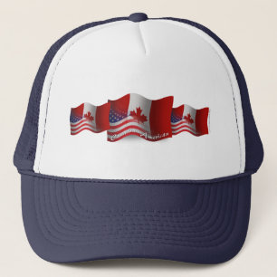 Casquette Drapeau de ondulation Canadien-Américain