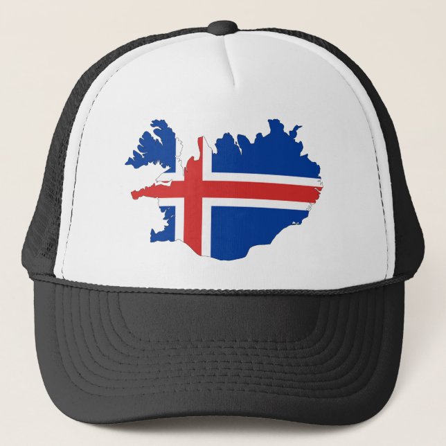 Casquette Drapeau de pays de l'Islande (Devant)