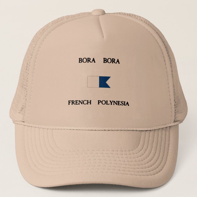 Casquette Drapeau de piqué de Polynésie française de Bora (Devant)