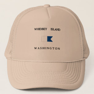 Casquette Drapeau de piqué de Washington d'île de Whidbey