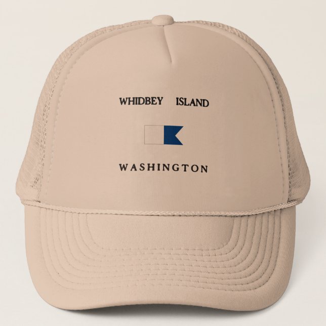 Casquette Drapeau de piqué de Washington d'île de Whidbey (Devant)