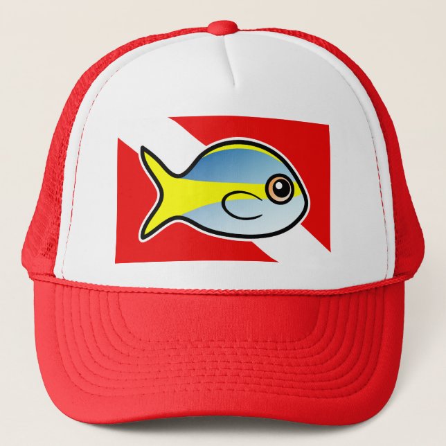 Casquette Drapeau de plongée de Yellowtail Dessin (Devant)
