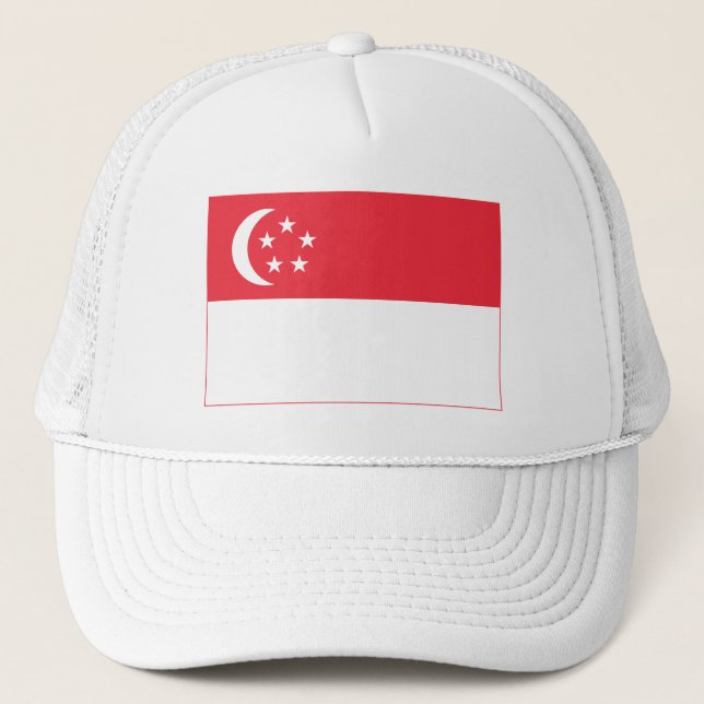 Casquette Drapeau de Singapour (Devant)