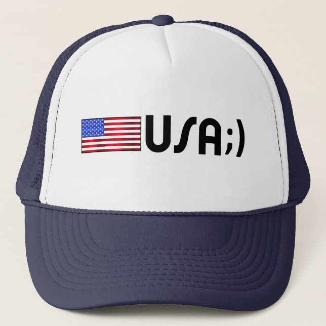 Casquette 'drapeau des USA ; )' (Devant)