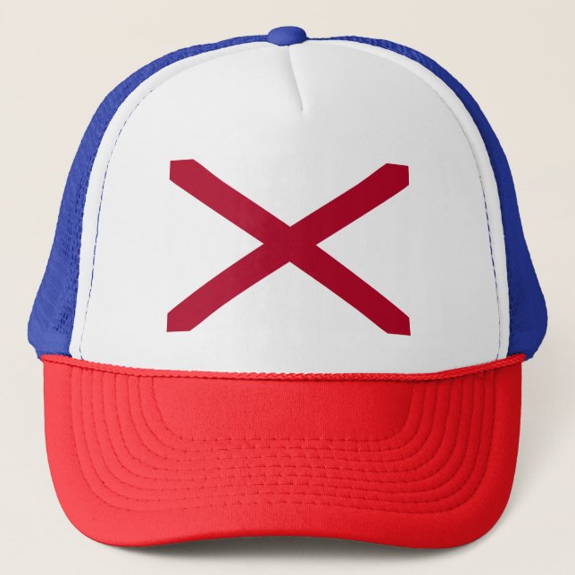 Casquette Drapeau d'Etat Alabama, Croix de St Andrew Crimson (Devant)