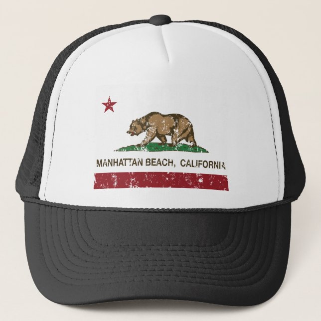 Casquette Drapeau d'état de Manhattan Beach la Californie (Devant)