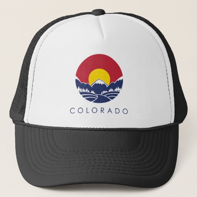 Casquette Drapeau d'état de montagne rocheuse du Colorado (Devant)