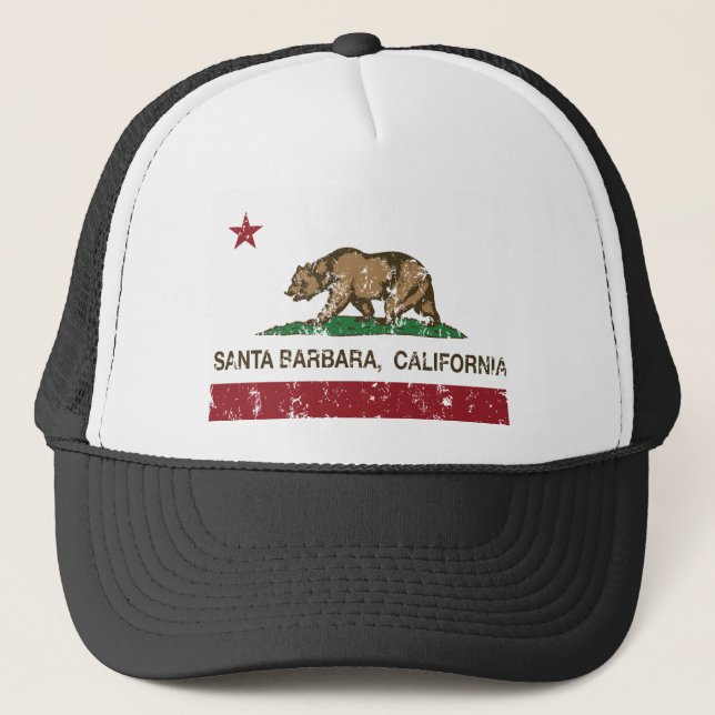 Casquette drapeau d'état de Santa Barbara la Californie (Devant)