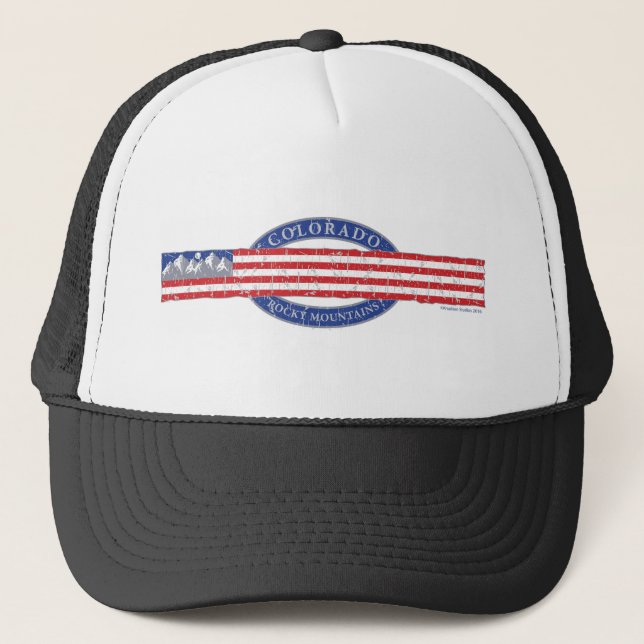 Casquette Drapeau du Colorado Mountain USA (Devant)