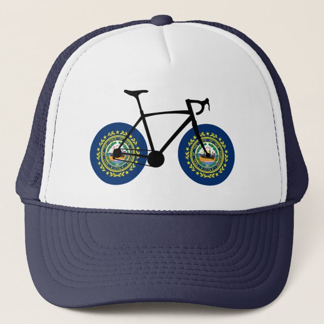 Casquette Drapeau du New Hampshire à vélo (Devant)