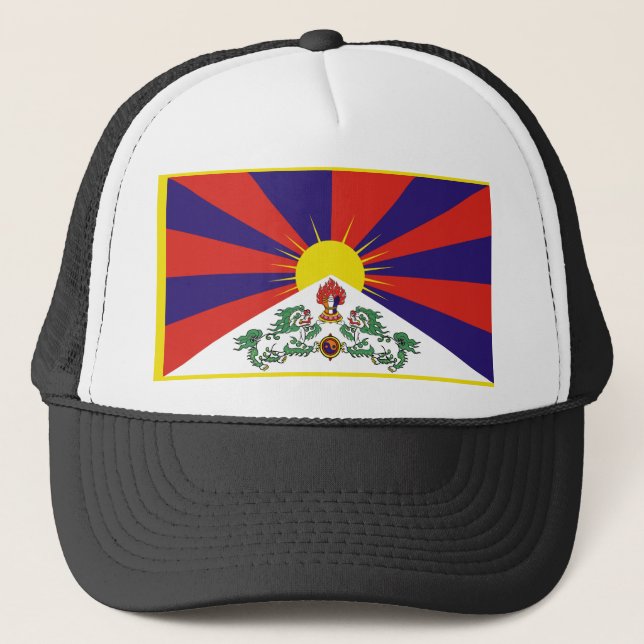 Casquette Drapeau du Tibet - Drapeau du lion des neiges (Devant)