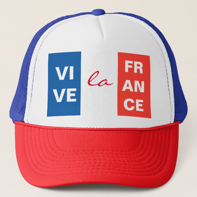 Casquette Drapeau français Vive La France personnalisable (Devant)