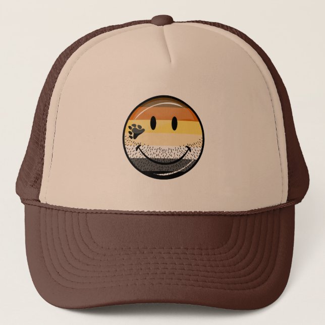 Casquette Drapeau gai heureux barbu drôle de fierté d'ours (Devant)