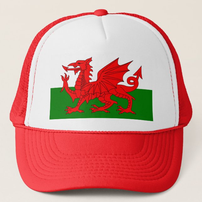 Casquette Drapeau gallois dragon rouge gallois (Devant)