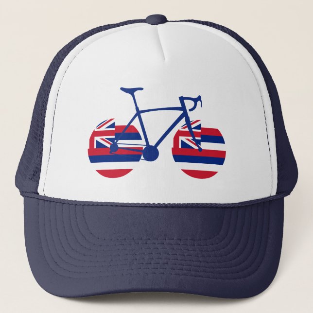 Casquette Drapeau Hawaï à vélo (Devant)