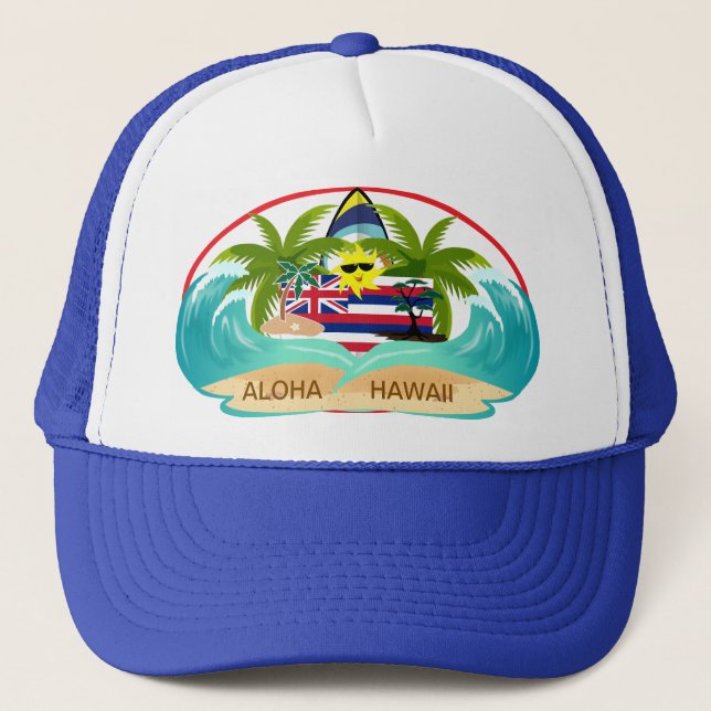 Casquette Drapeau hawaïen Aloha Hawaii (Devant)