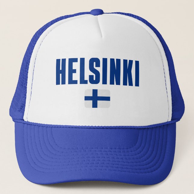Casquette Drapeau HELSINKI Finlande (Devant)