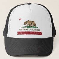 drapeau inglewood de la Californie affligé