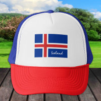 Drapeau islandais & fans de vacances/sports island