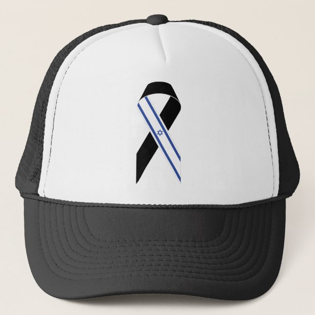 Casquette Drapeau israélien ruban noir (Devant)