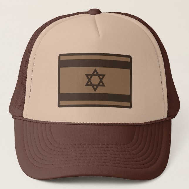 Casquette Drapeau Israélien Sur Camo Du Désert (Devant)