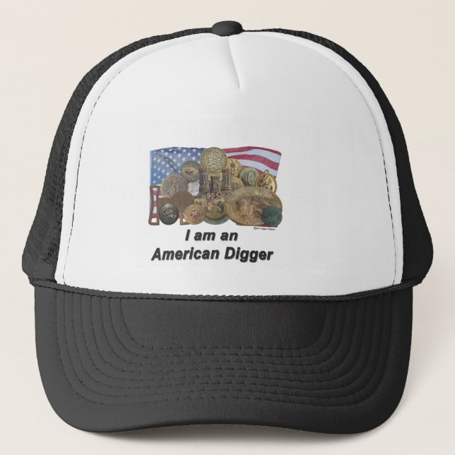 Casquette Drapeau je suis un bêcheur américain (Devant)