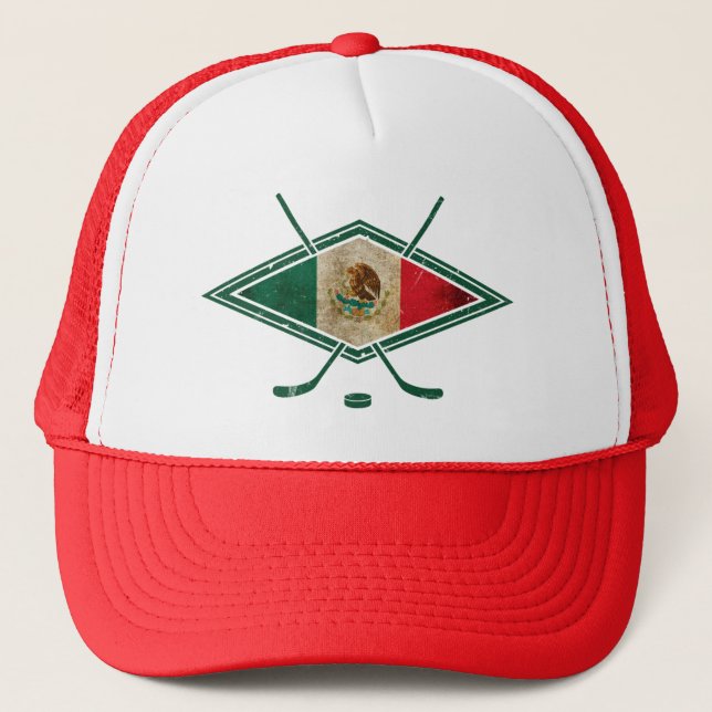 Casquette Drapeau mexicain de hockey sur glace (Devant)
