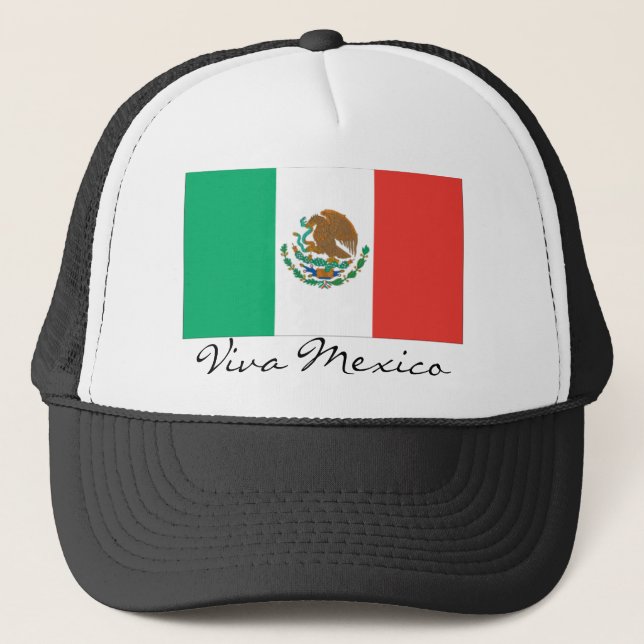 Casquette drapeau mexicain, vivat Mexique (Devant)