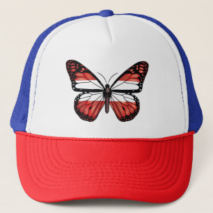 Casquette Drapeau monarque de papillon d'Autriche