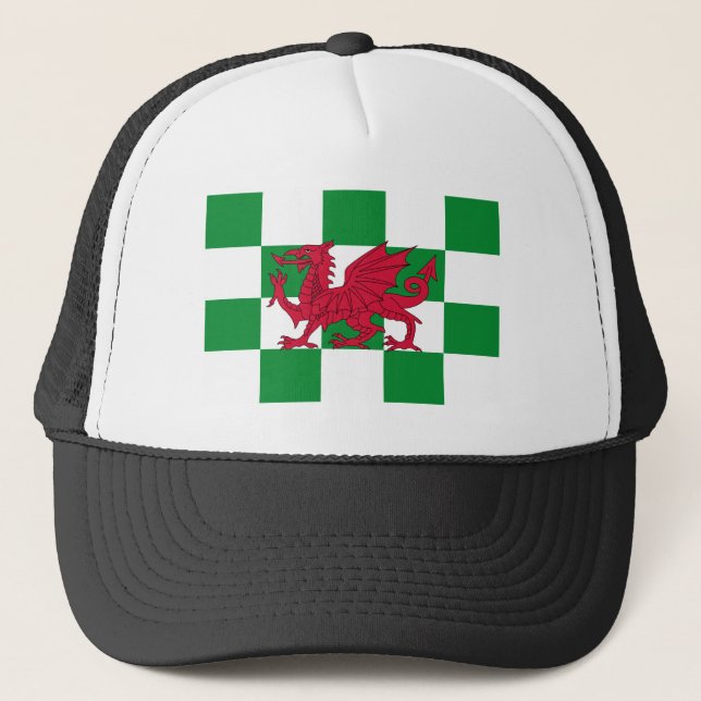 Casquette Drapeau mystique de dragon celtique rouge du Pays  (Devant)