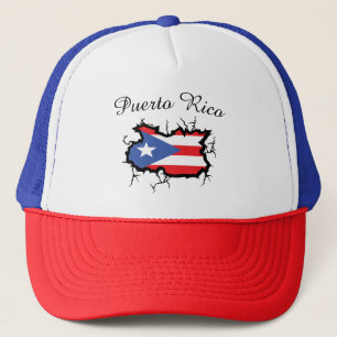 Casquette Drapeau national de la carte Porto Rico minimale