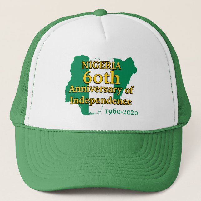 Casquette DRAPEAU NIGÉRIA | 60e anniversaire de l'indépendan (Devant)