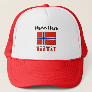 Casquette Drapeau norvégien et norvégien Personnalisé