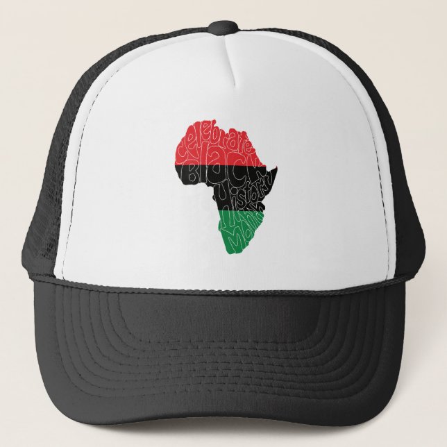 Casquette Drapeau panafricain Noir Histoire Mois Art Design (Devant)
