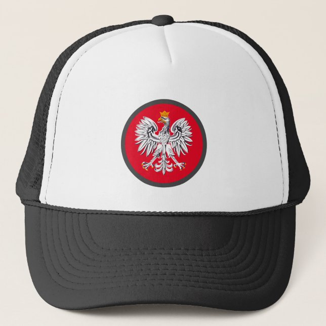 Casquette Drapeau polonais & Aigle, Fête de Pologne /fans sp (Devant)