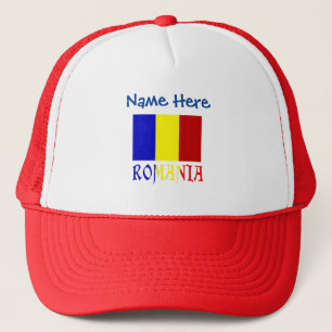 Casquette Drapeau roumain de Roumanie bleu personnalisé