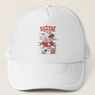 Casquette Drapeau Suisse de football vaches