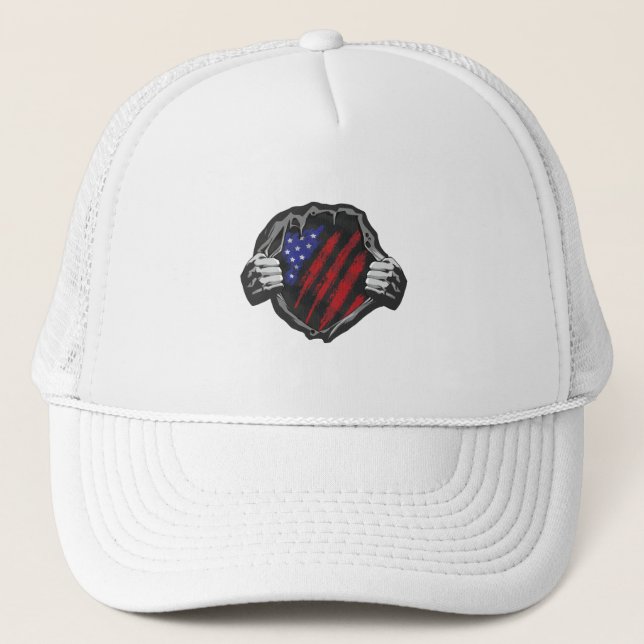 Casquette Drapeau superhero USA (Devant)