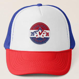 Casquette Drapeau USA 2024 Votre Vote Compte Étoile Coche