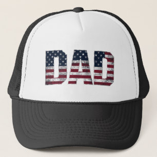 Casquette Drapeau vintage Papa Usa, Fête des pères American 