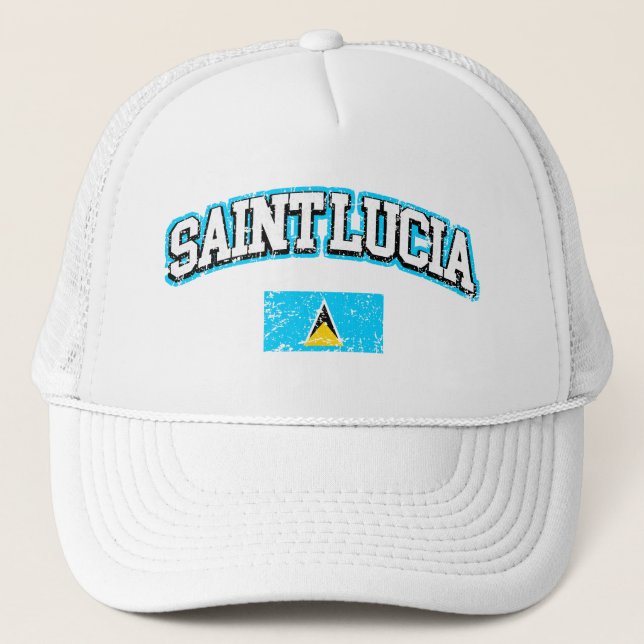 Casquette Drapeau Vintage Sainte-Lucie (Devant)
