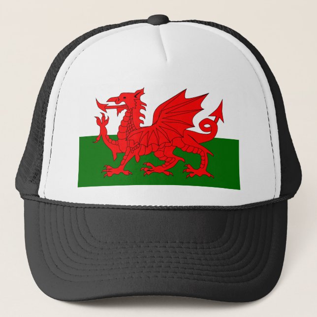 Casquette Drapeau Welsh Dragon (Devant)